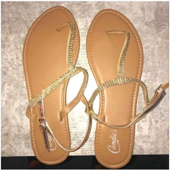 Tshape bling sandals sz Large 9 10 - Picture 2 of 5